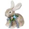 Northlight Plush Rabbit with Floral Bow Easter Figurine - 8"